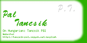 pal tancsik business card